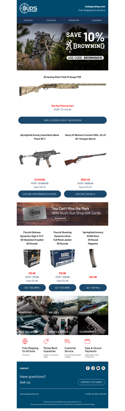 Clock is Ticking: Browning 10% Ends Today