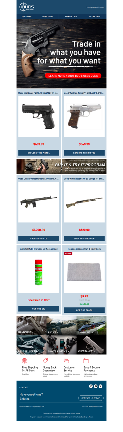 Trade Your Old Gun Toward Something New
