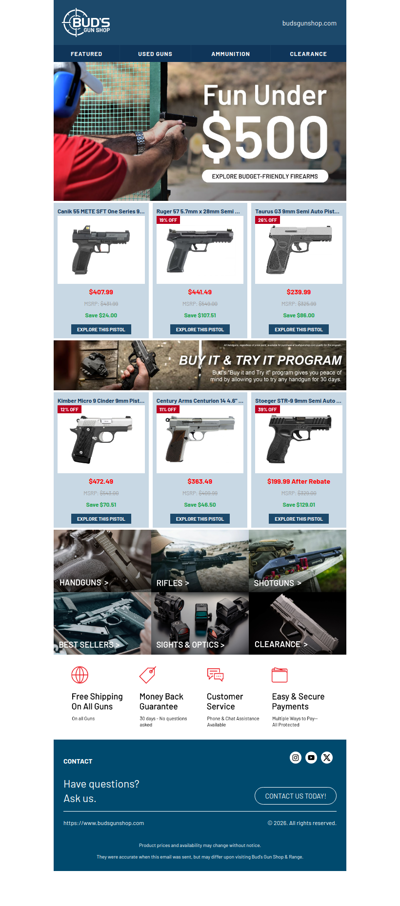 Save Big With These Firearms Under $500