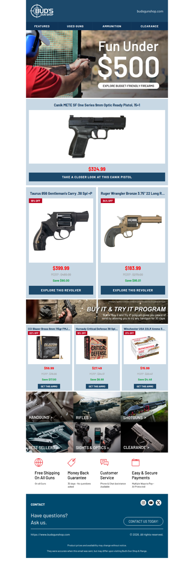 Find Your Next Firearm Under $500