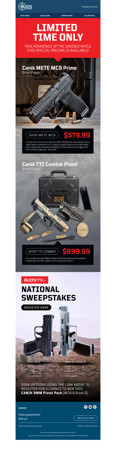 Don’t Miss Limited-Time Savings On Canik