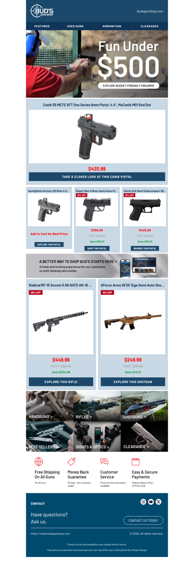 Save Big With Firearms Under $500