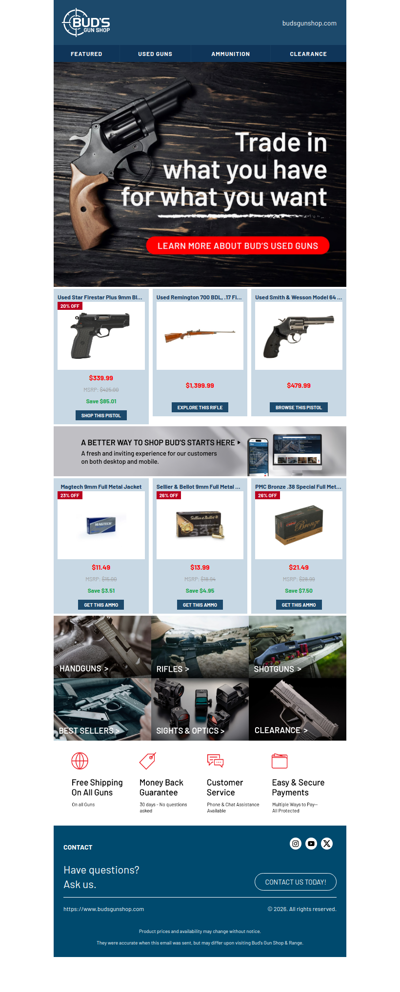 Your Used Gun... We Want It
