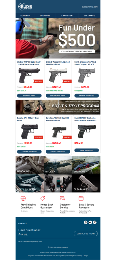 Reliable Handguns Under $500