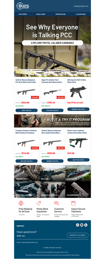 Pistol Caliber Carbines Under $800