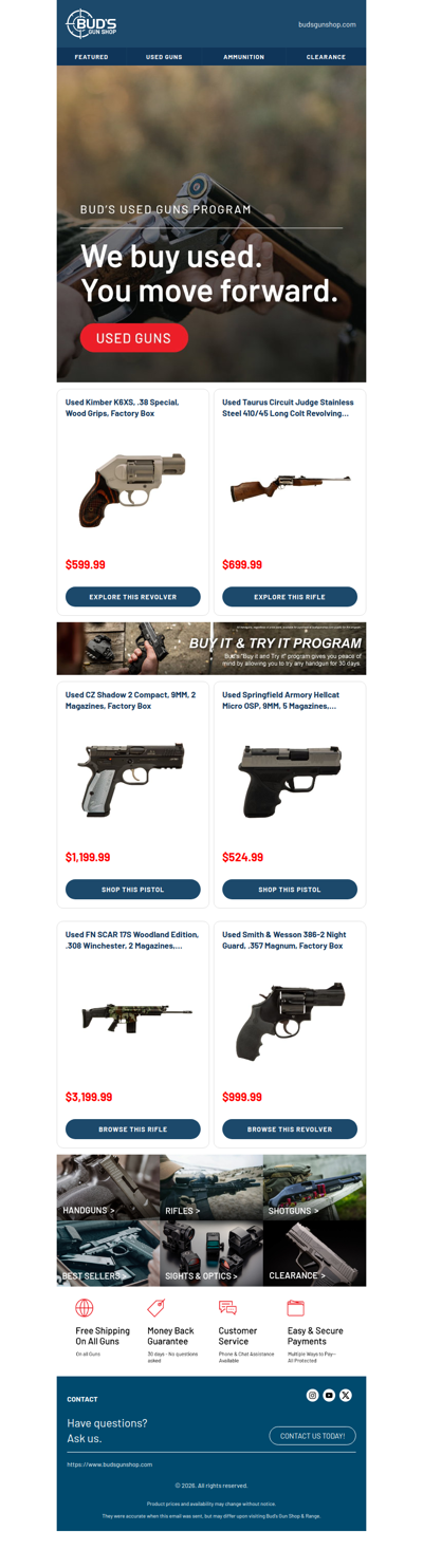 Sell Us Your Firearm