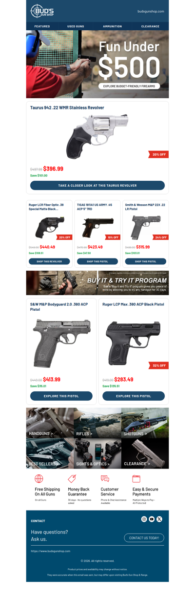 Your Next Firearm—Under $500