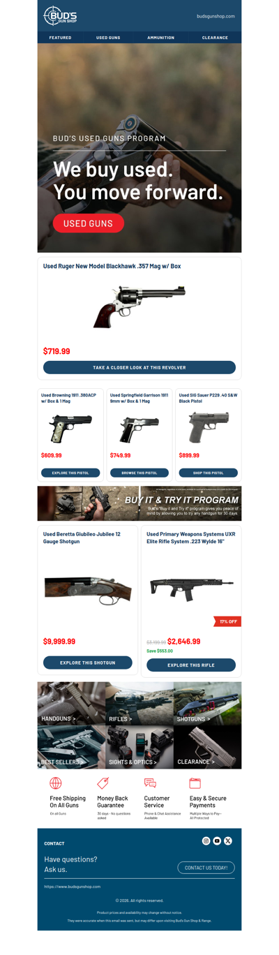 Quality Used Firearms. Exceptional Value.