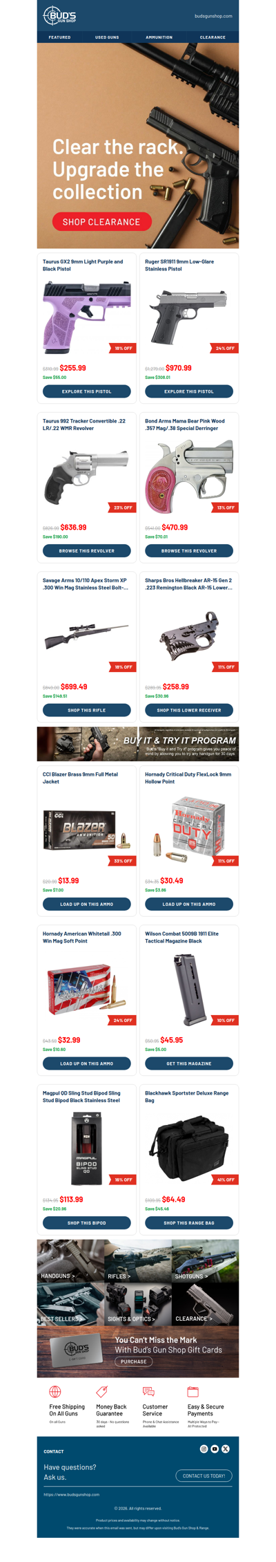 Deep Discounts on Firearms & Gear