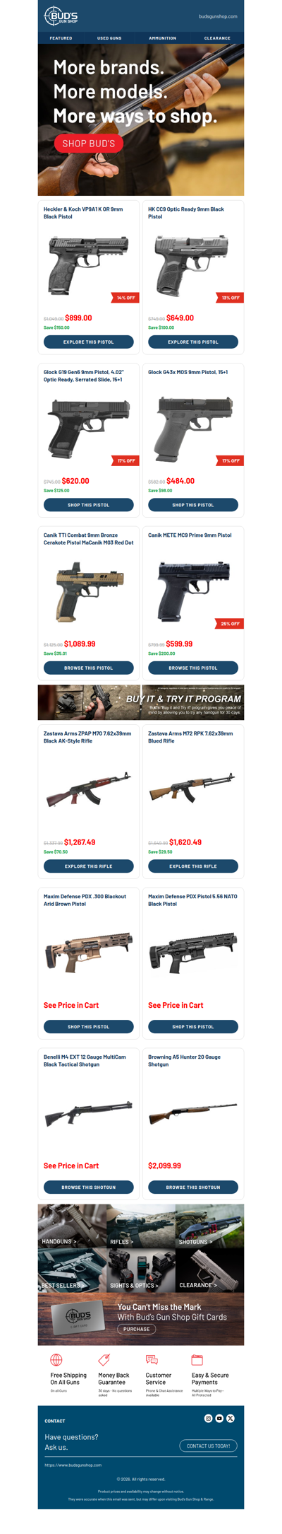 Big Selection. Great Prices. That’s Bud’s.