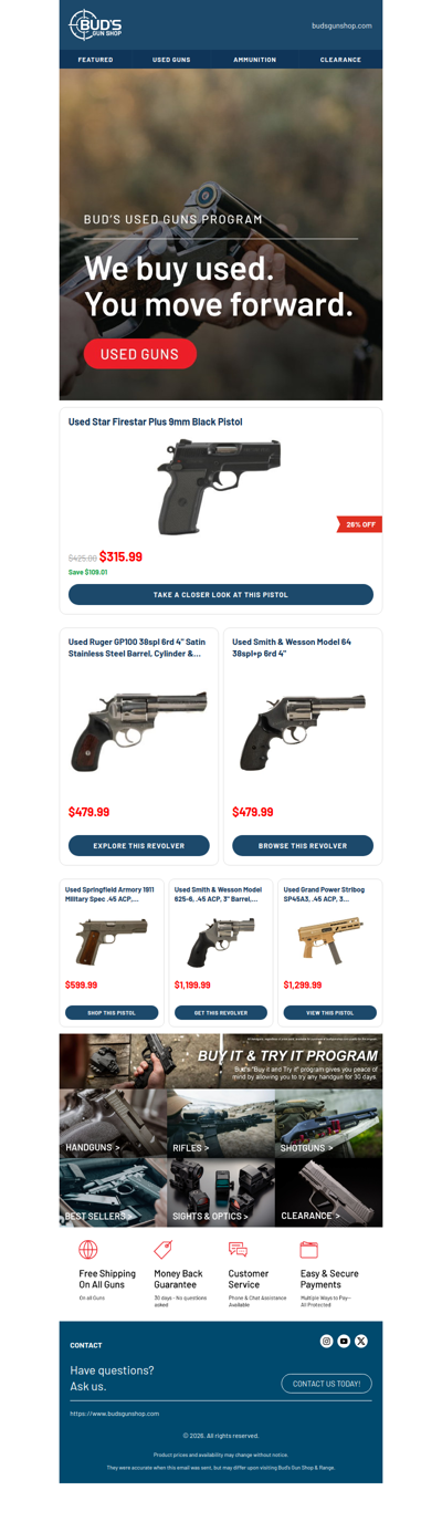 Sell Us Your Firearm