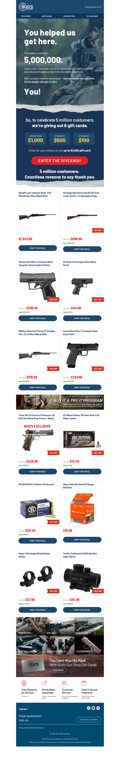 $1,000 Grand Prize, Eight Winners