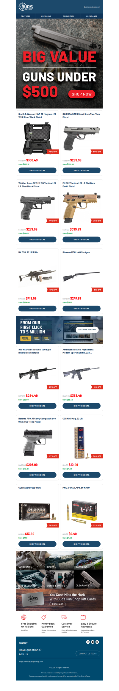 Nine Guns Under $420
