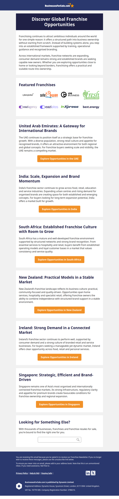 Discover Global Franchise Opportunities