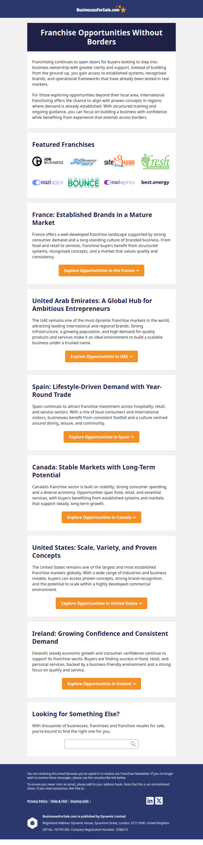 Franchise Opportunities Without Borders