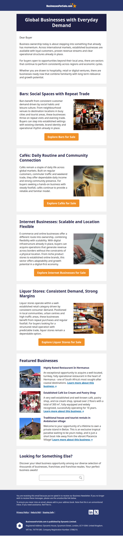 Global Businesses with Everyday Demand