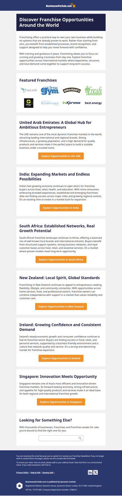 Discover Franchise Opportunities Around the World