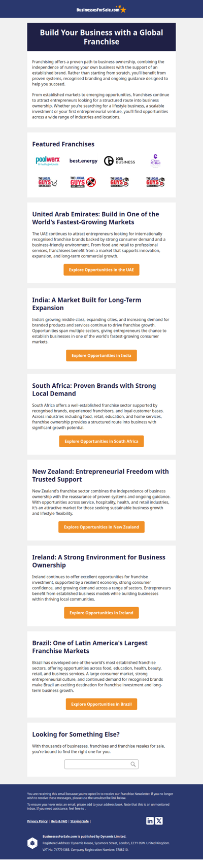 Explore Franchise Opportunities Around the World
