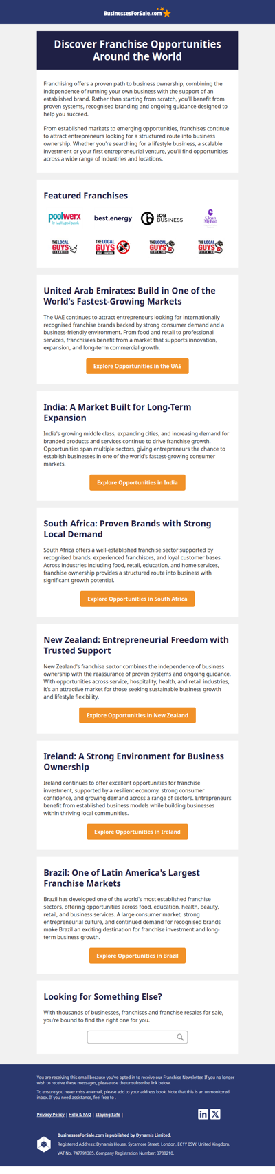 Discover Franchise Opportunities Around the World