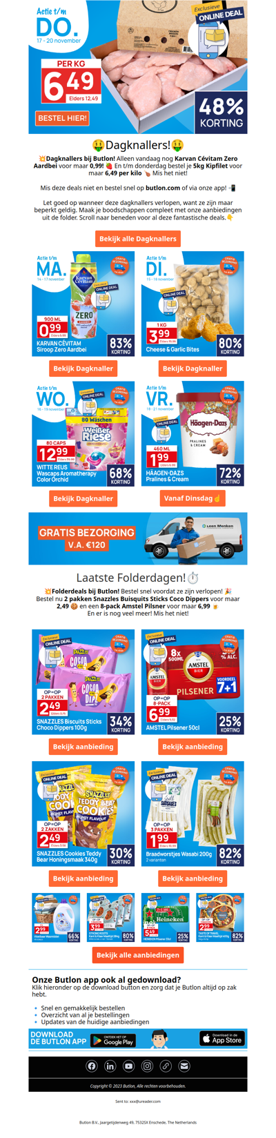 5kg Kipfilet voor maar 6,49 per kilo 🍗