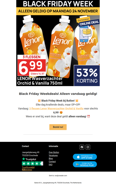 Black Friday Week bij Butlon!🖤🩵