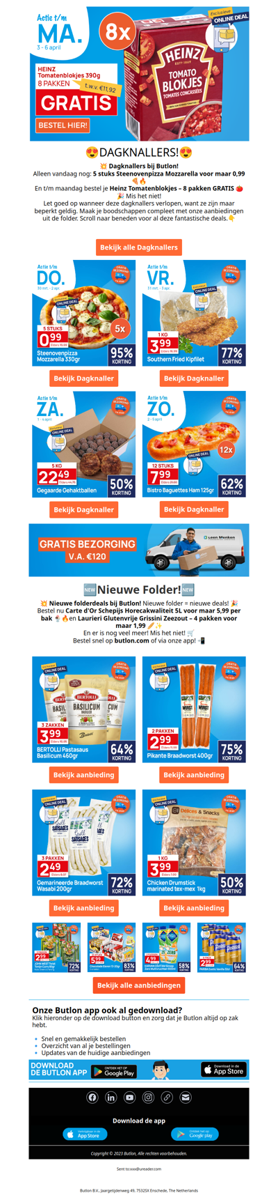 T/m maandag tomatenblokjes 8 pakken gratis!🍅🔥