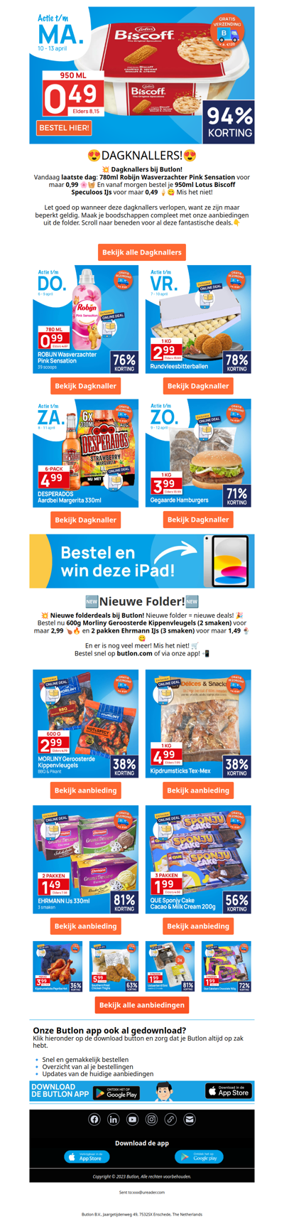 950ml Speculoos IJs voor maar 0,49!🍨