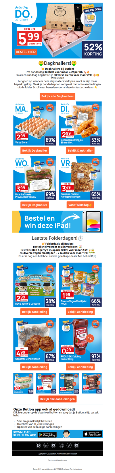Kipfilet voor maar 5,99 per KG!🍗 Bestel nu!😃