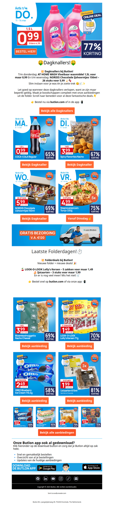 AT HOME WASH Vloeibaar Wasmiddel 1,5L voor maar 0,99🤩