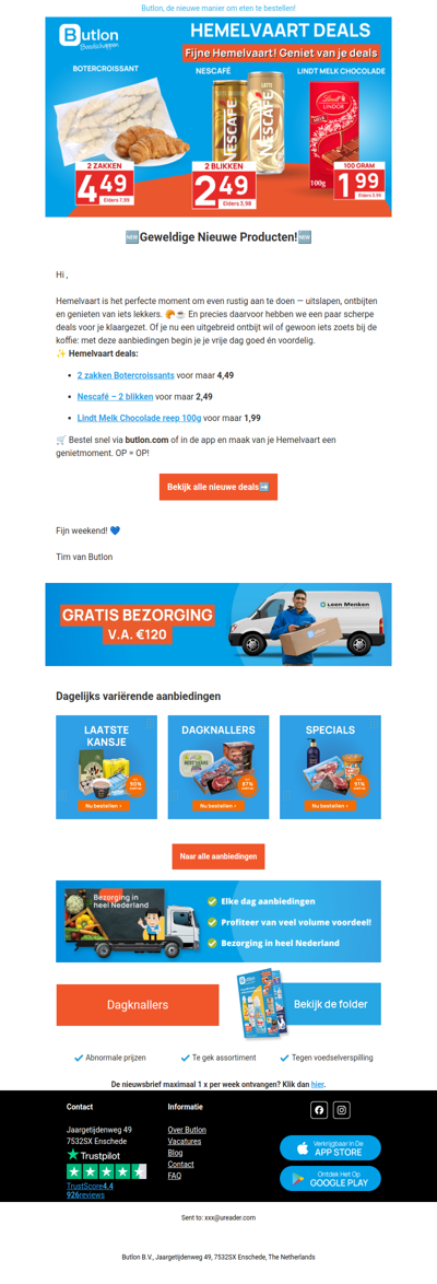 Hey , we hebben leuke Hemelvaart deals