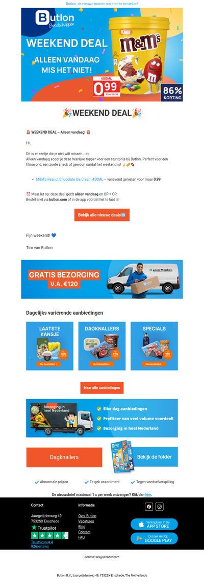 Hey , kijk nu naar deze geweldige WEEKEND DEAL!🤩