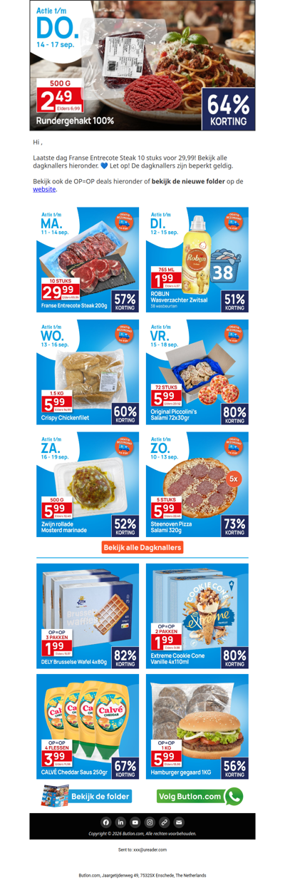100% rundergehakt voor maar 2,49 (500g)!