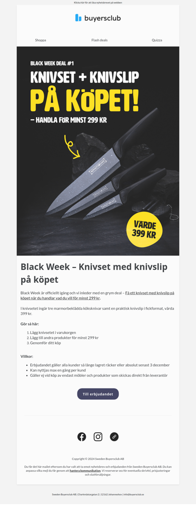 Knivset på köpet | BLACK WEEK