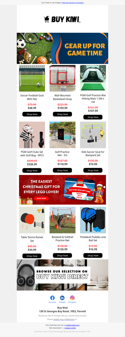 Gear Up for Game Time - Whatever your sport, Buy Kiwi’s got your back 🏀