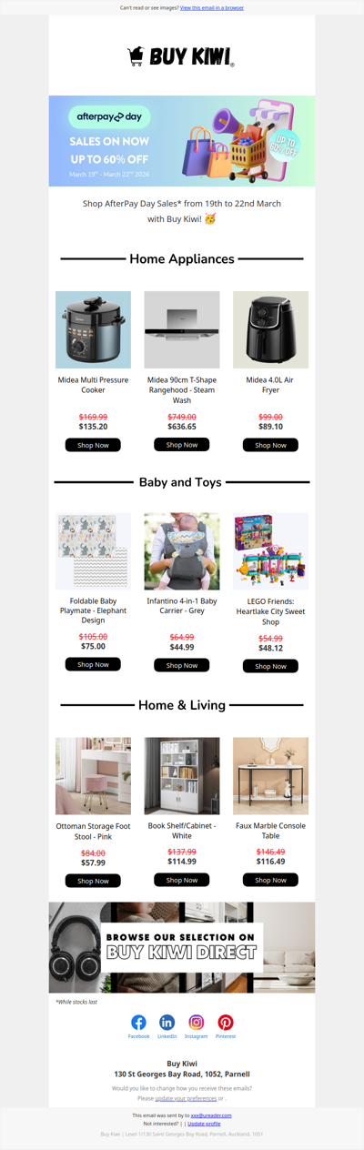 ⚡Shop AfterPay Day Sales With Buy Kiwi!⚡