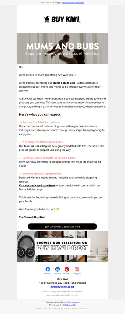 Introducing our Mums & Bubs Club! 😍