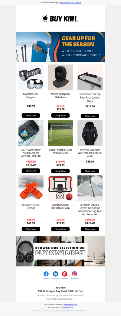 Gear Up for The Season with Our Selection of Winter Sports Products