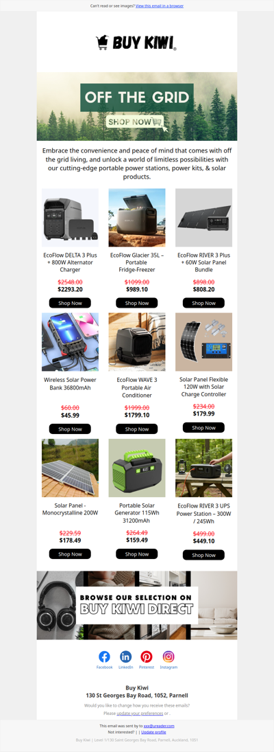 Shop Our Off the Grid Products Now 🌳