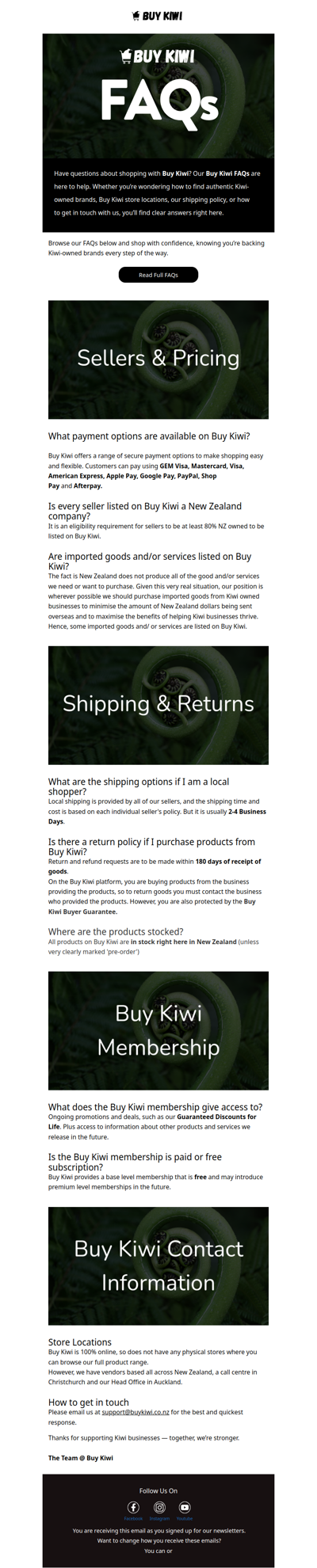 Buy Kiwi FAQs