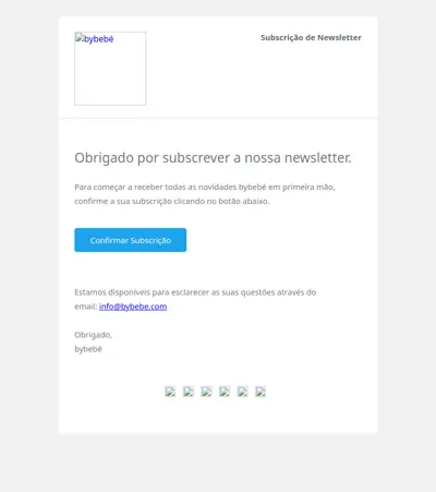 Confirme a sua subscrição à newsletter