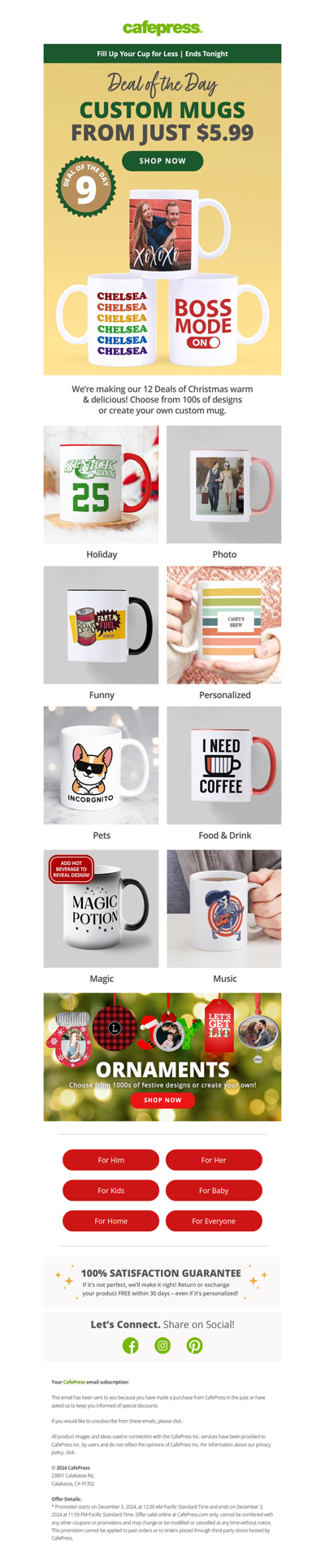 Custom Mugs from Only $5.99. Limited Time Only!