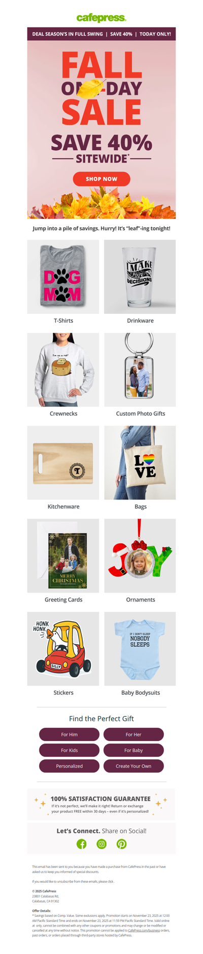 🍂 Save 40% Sitewide!