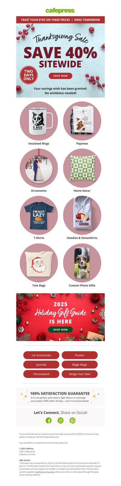 Save 40%. It's Our Thanksgiving Sale!