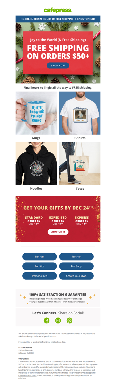 📦 Last Chance for FREE Shipping.