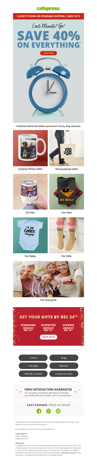 Order Today to Save 40% + Get Gifts in Time!