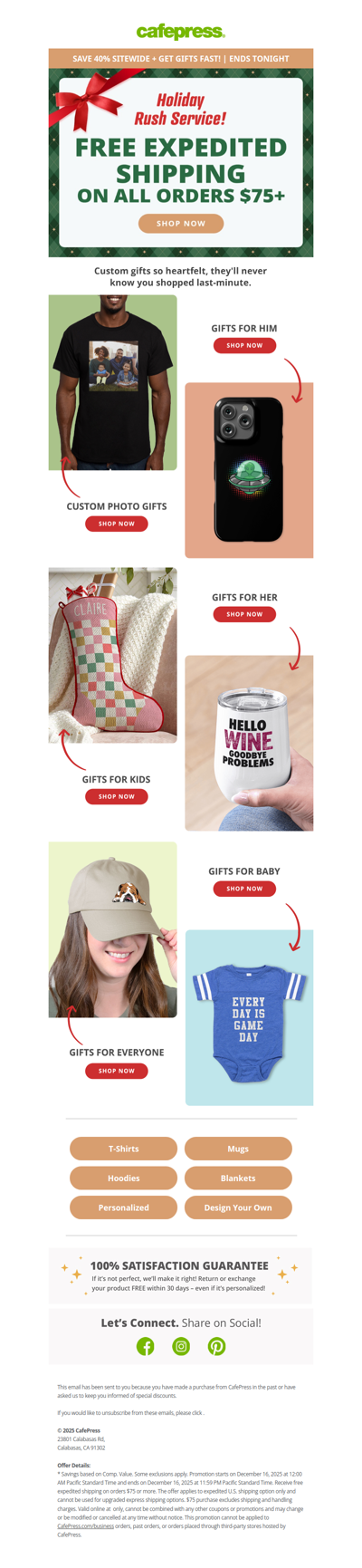 FREE EXPEDITED SHIPPING + Save 40% Sitewide!