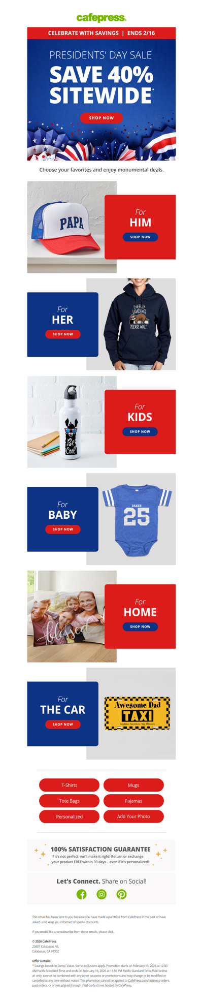 Save 40%! President's Day Sale Starts NOW.