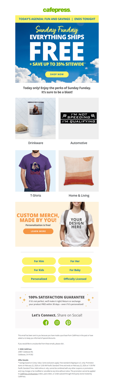 Free Shipping & Save up to 35% Sitewide!