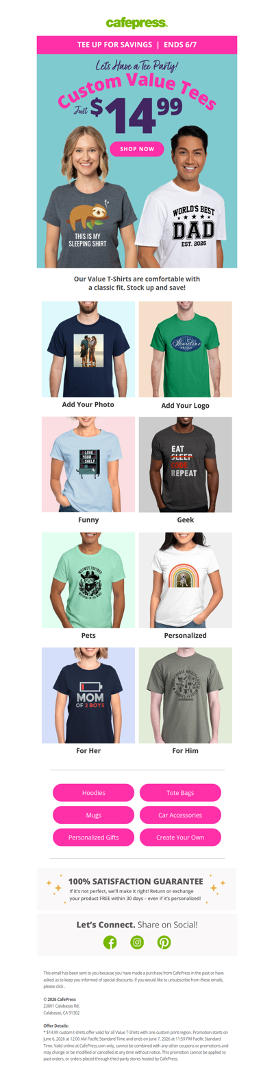 $14.99 Custom T-Shirts? Style AND Savings!