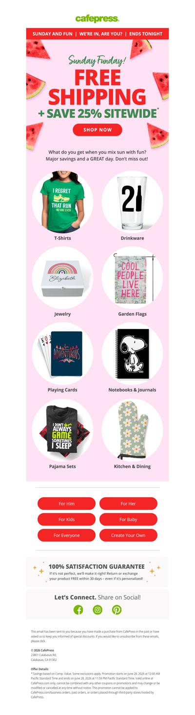 Today, Get FREE Shipping + Save 25%!